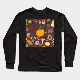 Pumpkin patch pattern Long Sleeve T-Shirt